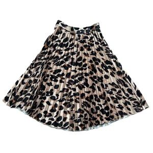 Shein Cheetah Print Pleated Skirt Size Small